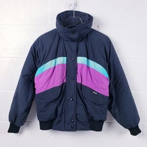Vintage Aspen Women's Size Medium Ski Winter Jacket Full Zip Colorful